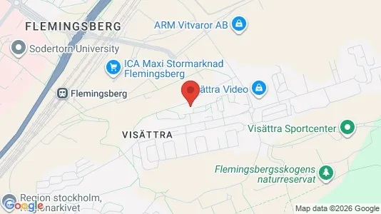 Lägenheter att hyra i Huddinge - kort over placeringen