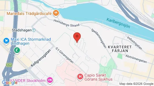 Lägenheter att hyra i Kungsholmen - kort over placeringen