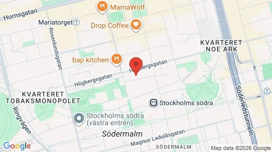 Lägenheter att hyra i Södermalm - kort over placeringen