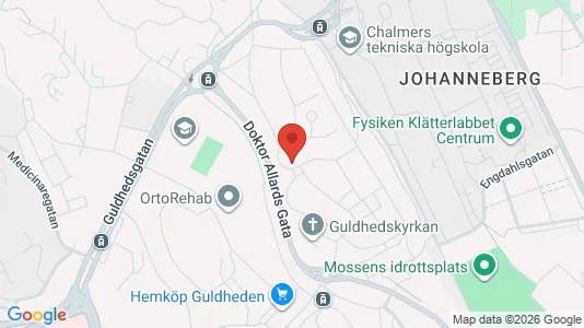 Lägenheter att hyra i Johanneberg - kort over placeringen