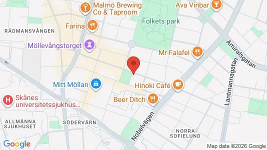 Lägenheter att hyra i Malmö Centrum - kort over placeringen