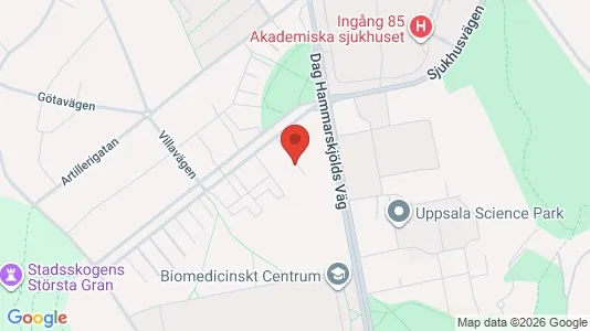 Lägenheter att hyra i Uppsala - kort over placeringen