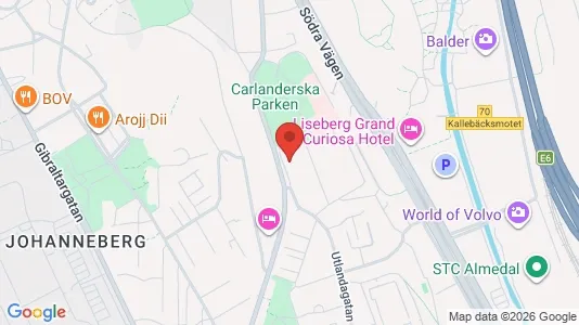 Lägenheter att hyra i Johanneberg - kort over placeringen