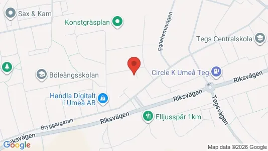 Lägenheter att hyra i Umeå - kort over placeringen