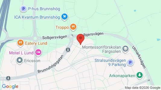 Lägenheter att hyra i Lund - kort over placeringen