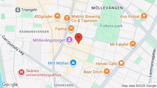 Lägenheter att hyra i Malmö Centrum - kort over placeringen