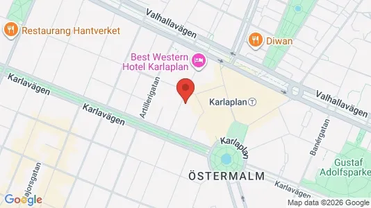 Lägenheter att hyra i Östermalm - kort over placeringen