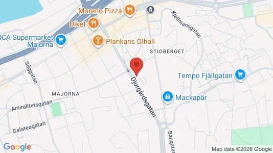 Lägenheter att hyra i Majorna-Linné - kort over placeringen