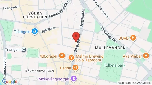 Lägenheter att hyra i Malmö Centrum - kort over placeringen
