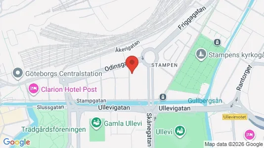 Lägenheter att hyra i Göteborg Centrum - kort over placeringen