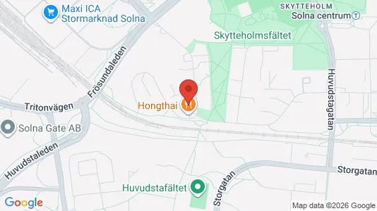 Lägenheter att hyra i Solna - kort over placeringen