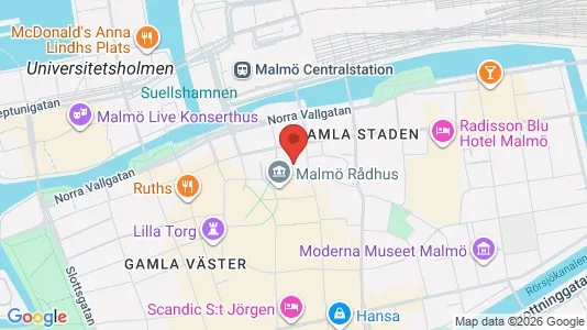 Lägenheter att hyra i Malmö Centrum - kort over placeringen