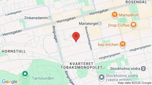 Lägenheter att hyra i Södermalm - kort over placeringen