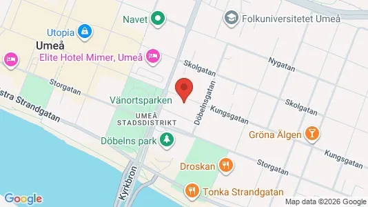 Lägenheter att hyra i Umeå - kort over placeringen