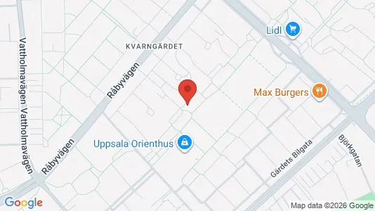 Lägenheter att hyra i Uppsala - kort over placeringen