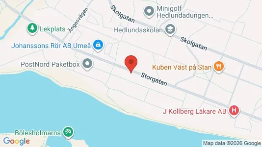 Lägenheter att hyra i Umeå - kort over placeringen