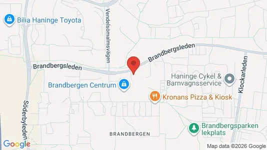 Lägenheter att hyra i Haninge - kort over placeringen
