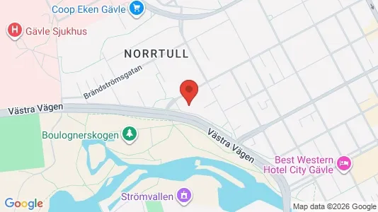 Lägenheter att hyra i Gävle - kort over placeringen