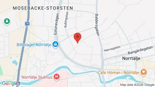 Lägenheter att hyra i Norrtälje - kort over placeringen
