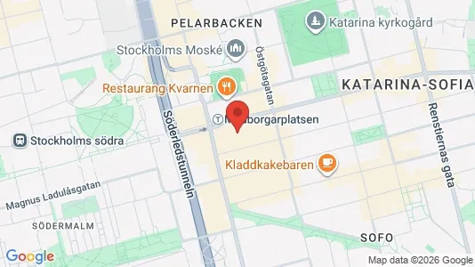 Lägenheter att hyra i Södermalm - kort over placeringen