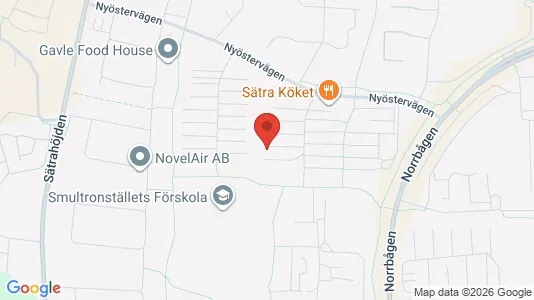 Lägenheter att hyra i Gävle - kort over placeringen
