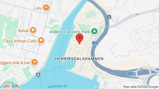 Lägenheter att hyra i Hammarbyhamnen - kort over placeringen
