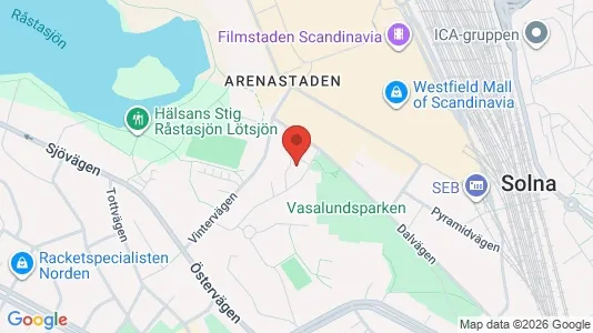 Lägenheter att hyra i Solna - kort over placeringen