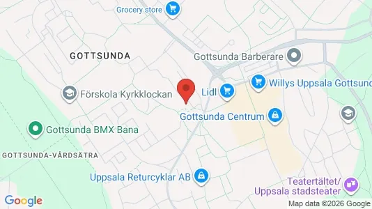 Lägenheter att hyra i Uppsala - kort over placeringen