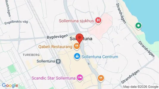 Lägenheter att hyra i Sollentuna - kort over placeringen