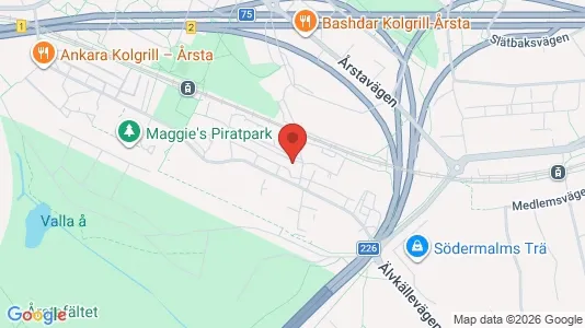 Lägenheter att hyra i Hammarbyhamnen - kort over placeringen