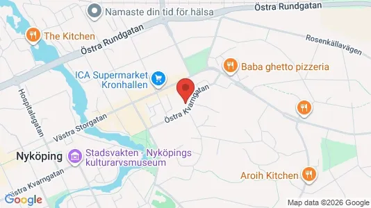 Lägenheter att hyra i Nyköping - kort over placeringen