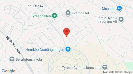 Lägenheter att hyra i Tyresö - kort over placeringen
