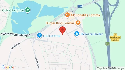 Lägenheter att hyra i Lomma - kort over placeringen