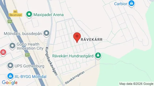 Lägenheter att hyra i Mölndal - kort over placeringen