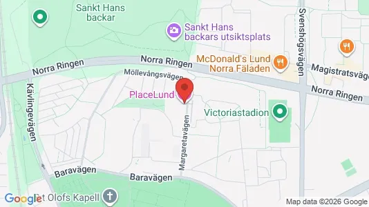 Lägenheter att hyra i Lund - kort over placeringen