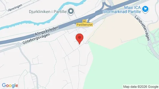 Lägenheter att hyra i Partille - kort over placeringen
