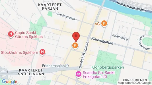 Lägenheter att hyra i Kungsholmen - kort over placeringen