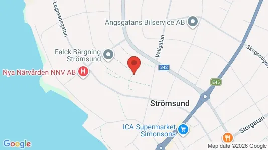 Lägenheter att hyra i Strömsund - kort over placeringen