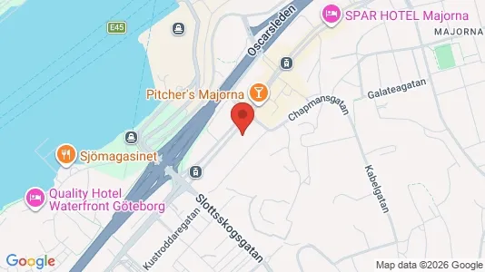 Lägenheter att hyra i Majorna-Linné - kort over placeringen
