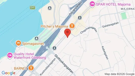 Lägenheter att hyra i Majorna-Linné - kort over placeringen