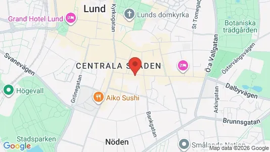 Lägenheter att hyra i Lund - kort over placeringen