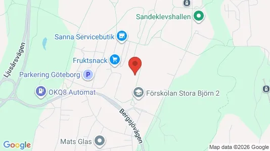 Lägenheter att hyra i Göteborg Östra - kort over placeringen