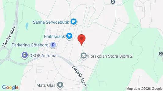 Lägenheter att hyra i Göteborg Östra - kort over placeringen
