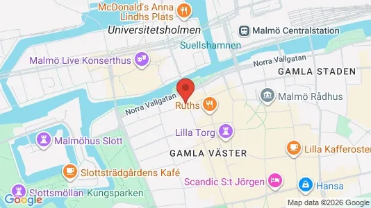 Lägenheter att hyra i Malmö Centrum - kort over placeringen