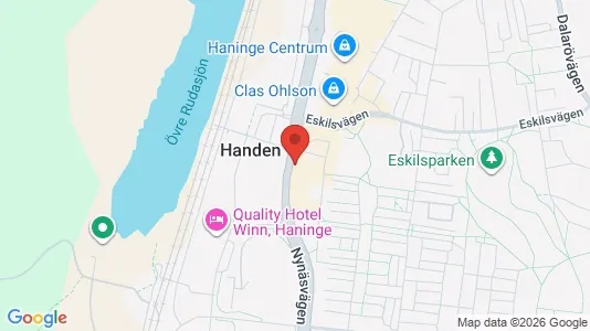 Lägenheter att hyra i Haninge - kort over placeringen