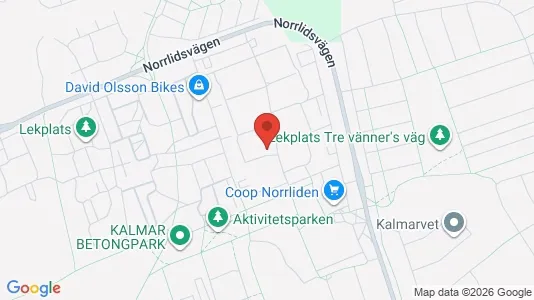 Lägenheter att hyra i Kalmar - kort over placeringen