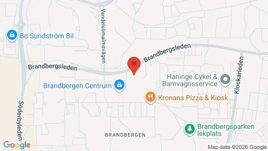 Lägenheter att hyra i Haninge - kort over placeringen