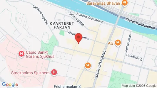 Lägenheter att hyra i Solna - kort over placeringen