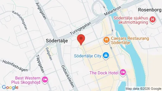 Lägenheter att hyra i Södertälje - kort over placeringen