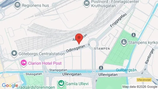 Lägenheter att hyra i Göteborg Centrum - kort over placeringen